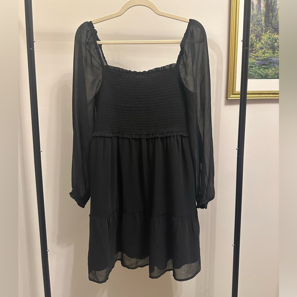 American Eagle Outfitters Long Sleeve Square Neck Dress